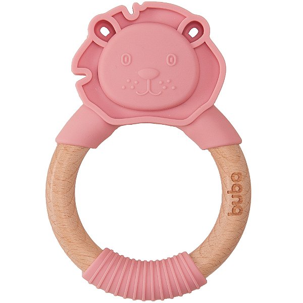 Mordedor Leão em Silicone Rosa - Buba