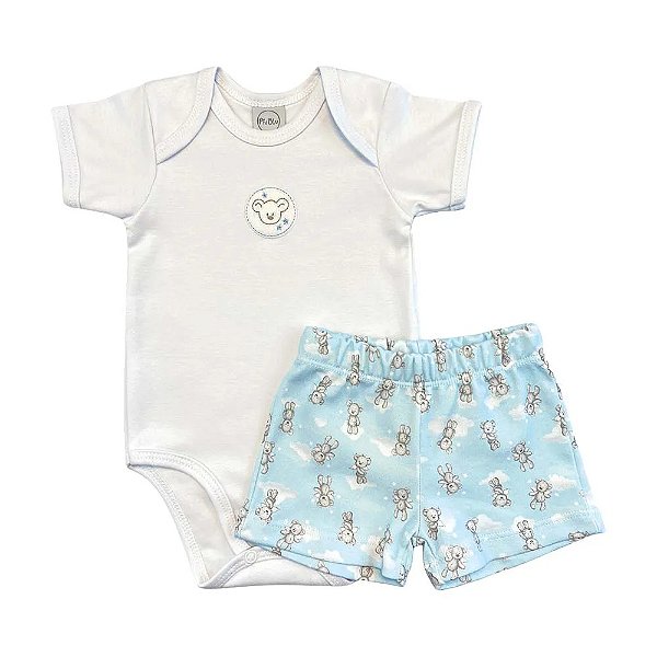 Conjunto Body Aviãozinho Azul
