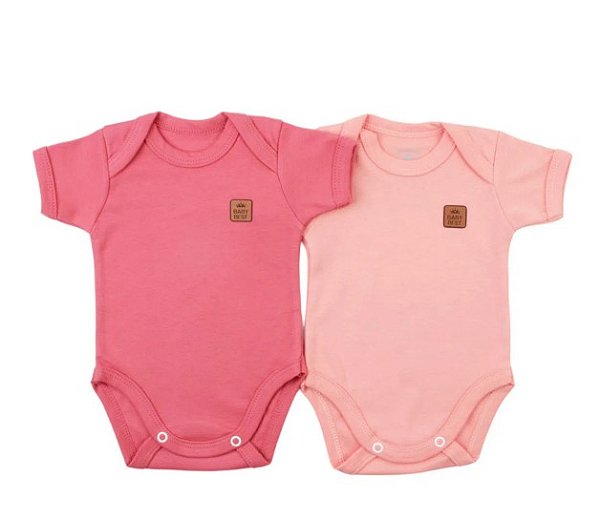 Kit com 2 Body Manga Curta Antiviral Feminino - Baby Best