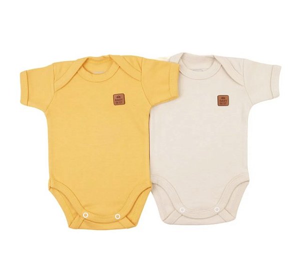 Kit com 2 Body Manga Curta Antiviral Unisex - Baby Best