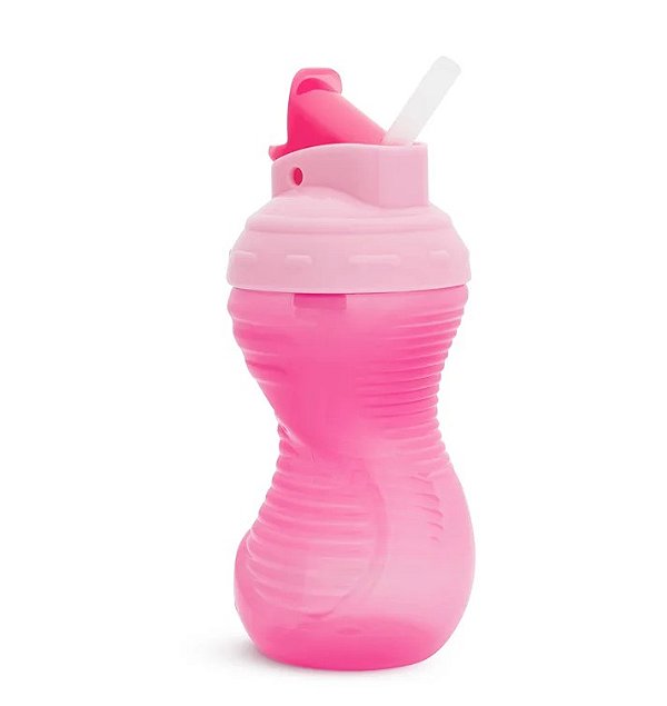 Copo com Canudo Mighty Grip 296Ml Rosa - Munchkin