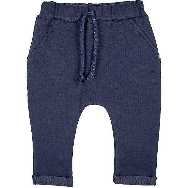 Calça Saruel Moletom Azul Marinho