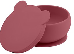 Bowl em Silicone com Sucção e Tampa Velvet Rose - Minikoioi