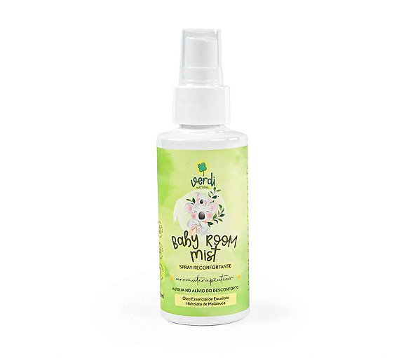 Baby Room Mist Spray Reconfortante Aromaterapêutico com Hidrolato de Melaleuca e Óleo Essencial de Eucalipto