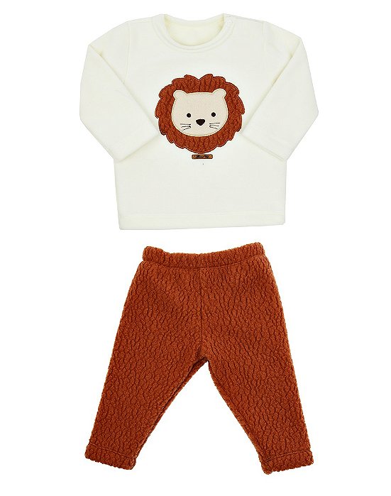 Conjunto Longo Leão Creme - Grow Up