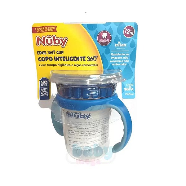 Copo de Tritan 360º 240ml Azul - Nuby