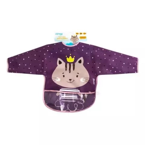 Babador de Manga Longa com Bolso Milky - Clingo