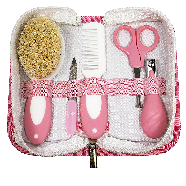 Kit Higiene com 5 Peças Rosa - Kababy