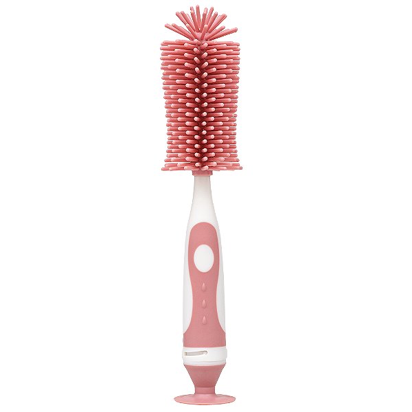 Escova de Mamadeira Silicone Rosa Buba