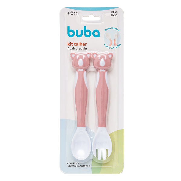 Kit Talher Coala Rosa - Buba