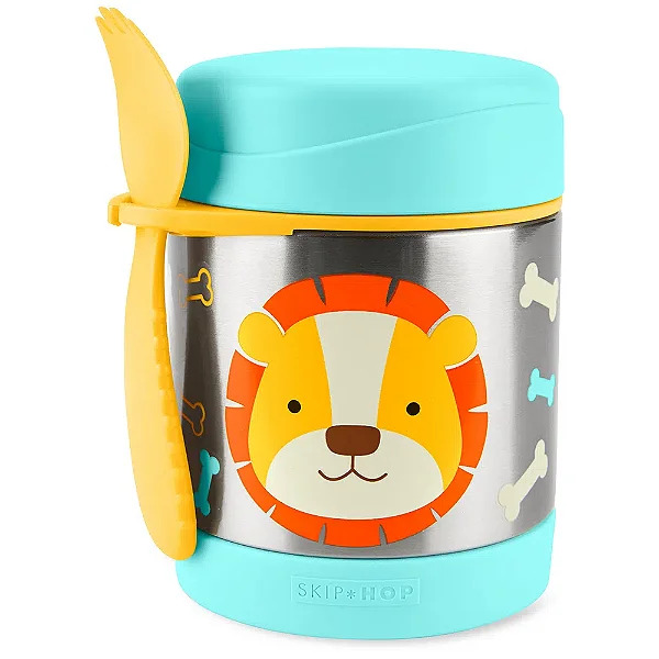 Pote Térmico com Talher Zoo Leão - Skip Hop