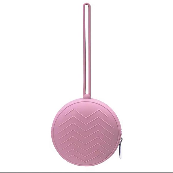 Porta Chupeta em Silicone Rosa