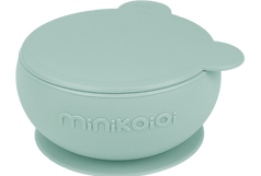 Bowl em Silicone com Sucção e Tampa River Green - Minikoioi