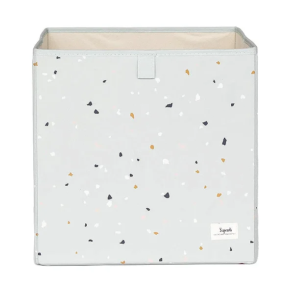 Cesto Organizador Quadrado Reciclado Terrazzo Verde - 3 Sprouts
