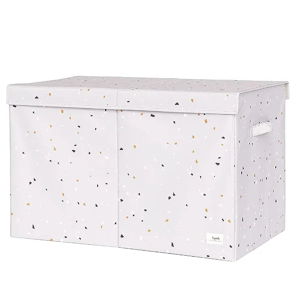 Cesto Organizador Retangular Reciclado Terrazzo Cinza - 3 Sprouts