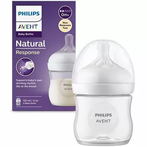 Mamadeira Pétala 3.0 Transparente 125ml - Avent