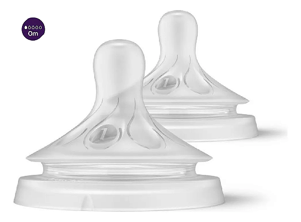 Bico de Silicone Pétala 3.0 Fluxo 1 0m+ - Avent