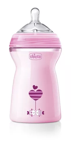 Mamadeira Step Up 330ml Fluxo Rápido (6m+) Rosa - Chicco
