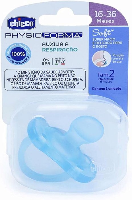 Chupeta Physio Forma Soft Tam 2 (16-36m) Azul - Chicco