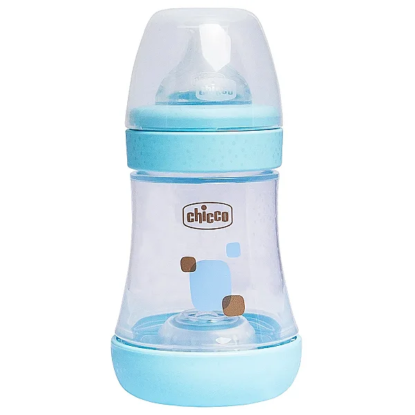 Mamadeira Perfect5 150ml Fluxo Inicial Azul - Chicco