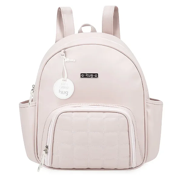 Mochila Maternidade Quadriculada Rosa