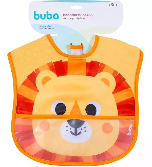 Babador com Bolso Bubazoo Leão - Buba