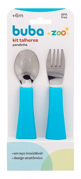 Kit Talheres Bubazoo Azul - Buba