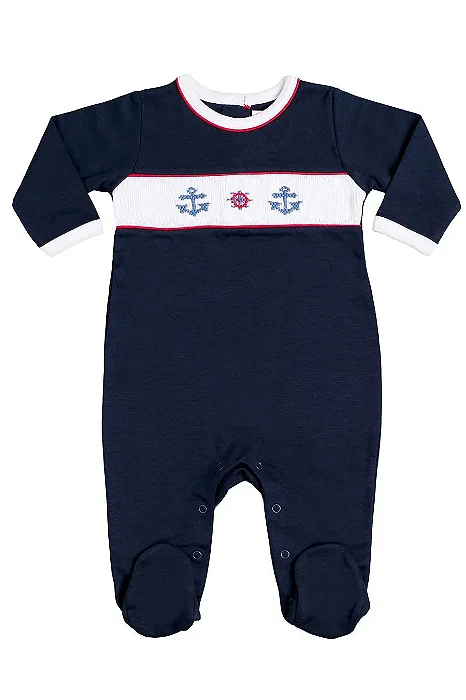 Macacão Longo Navy Pima Peruano