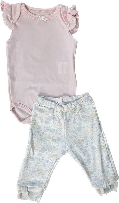Conjunto Body Curto com Calça Culote Florido - Hug