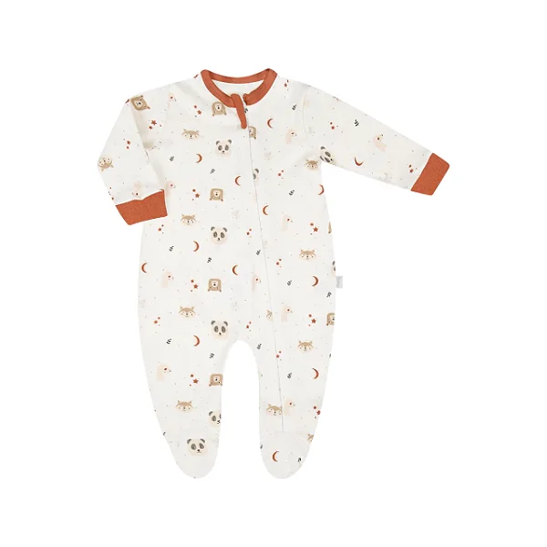 Macacão Longo com Zíper Estampado Urso - Hug