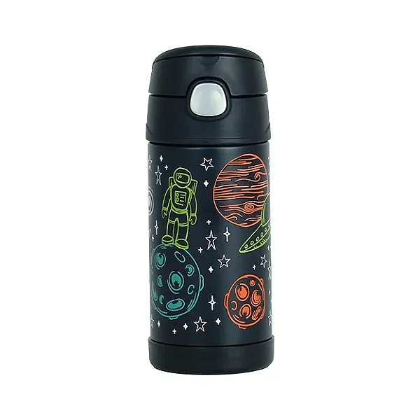 Garrafa Térmica Funtainer Astronauta Preta 355ml - Thermos