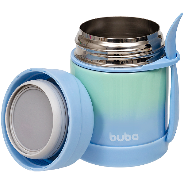 Pote Térmico Degradê com Talher Azul - Buba