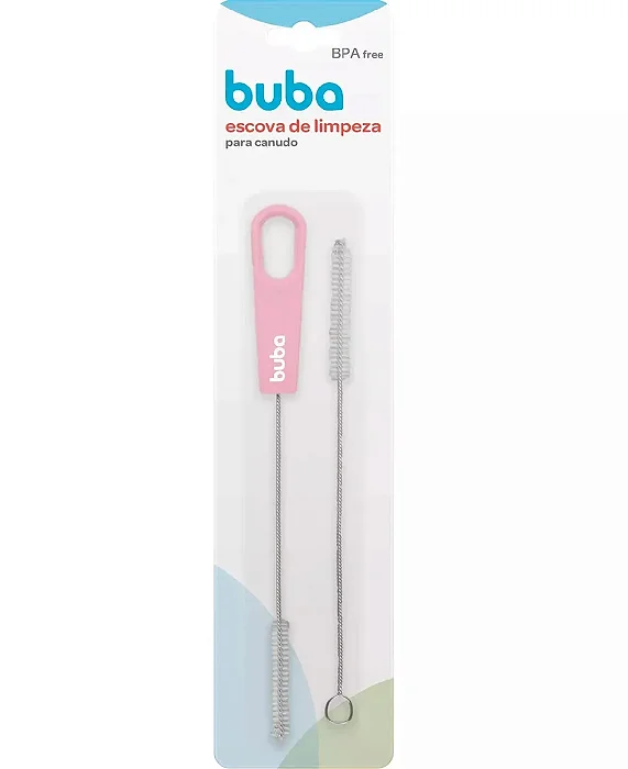 Kit Escova De Limpeza Para Canudos 2 Peças - Buba Rosa