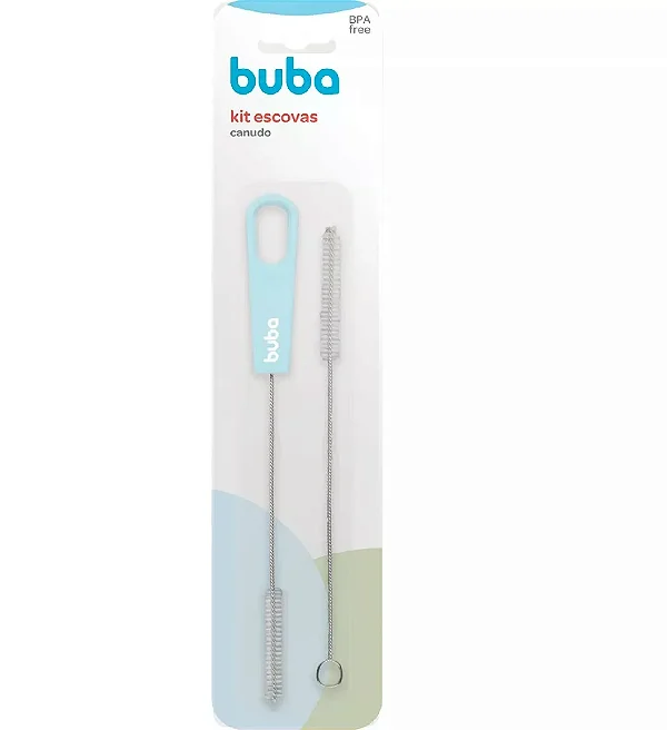 Kit Escova De Limpeza Para Canudos 2 Peças - Buba Azul
