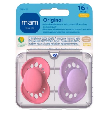 Chupeta MAM Original Borracha Natural 16+ meses Rosa