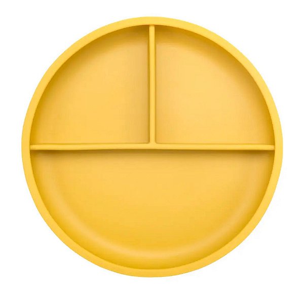 Pratinho em Silicone com Ventosa - Amarelo