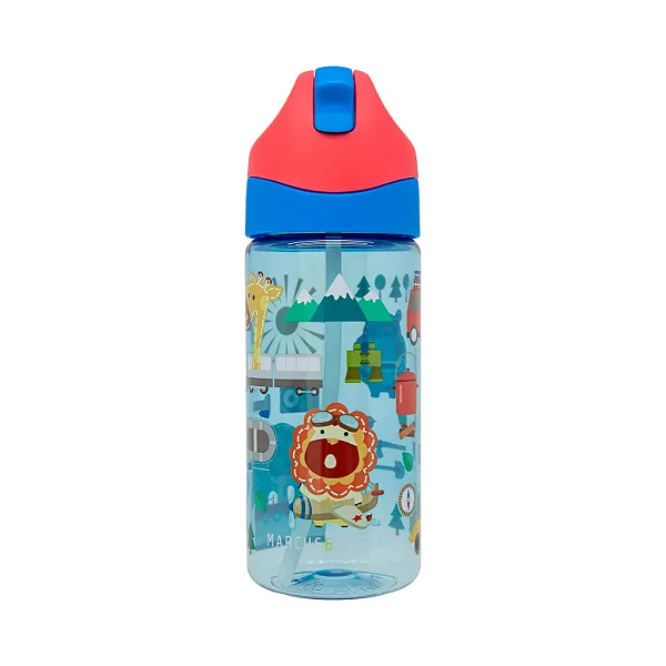 Garrafa em Tritan Antigermes Aventura (400ml) azul - Marcus & Marcus