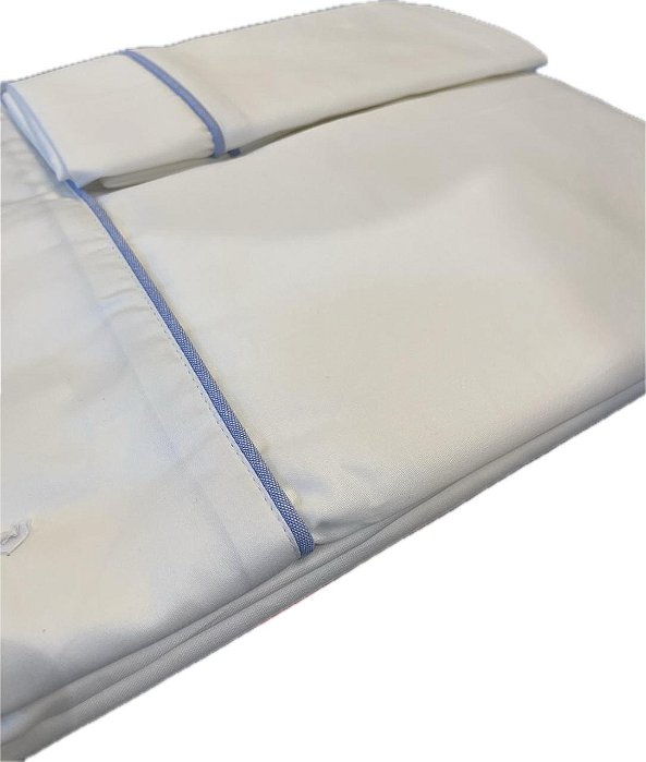 Jogo de Lençol 300 Fios Cordone Azul Claro