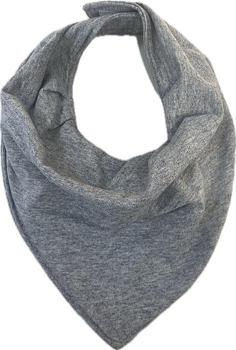 Babador Bandana Cinza Mescla - Totalbaby