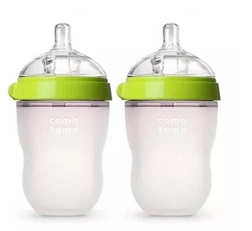 Kit Mamadeira Comotomo 250ml - Transparente Com Verde