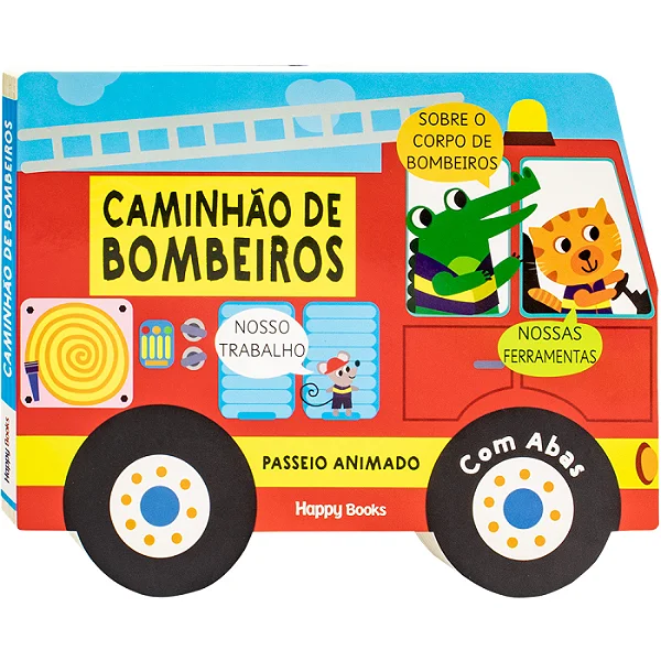 Livro Passeio Animado - Caminhão De Bombeiros