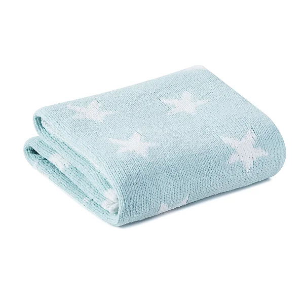 Manta Tricot Baby Azul