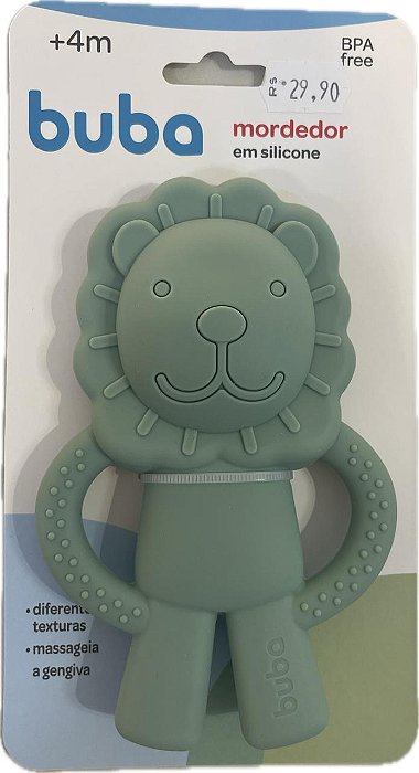 Mordedor em Silicone Leãozinho Verde - Buba