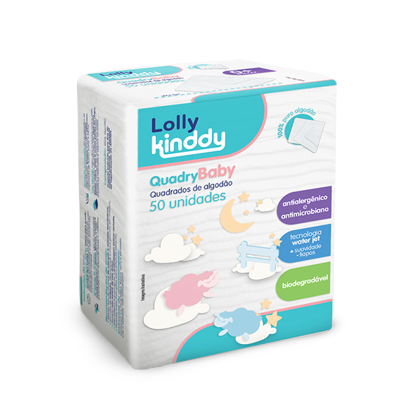 Quadrados De Algodão - Lolly Kinddy 100 unidades