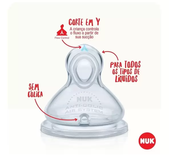 Bico em Silicone Nuk 0-6 meses