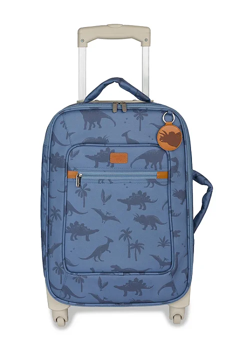 Mala De Rodinha Dinossauro Azul - Masterbaby