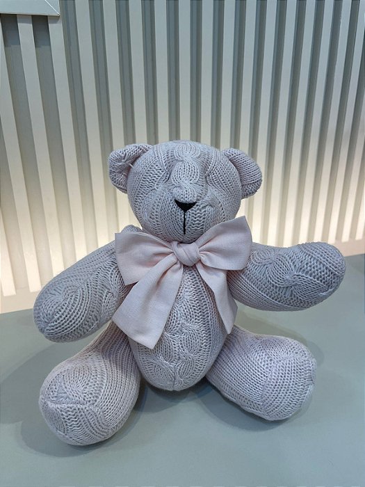 Urso de Pelúcia Pequeno Rosa Bebe - Total Baby