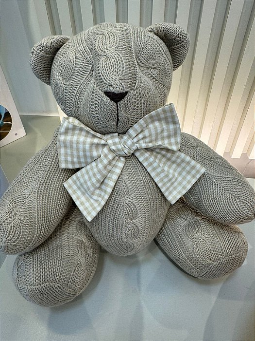 Urso De Pelúcia Médio Bege - Total Baby