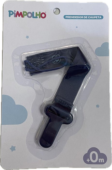 Prendedor De Chupeta Liso Azul Marinho - Pimpolho