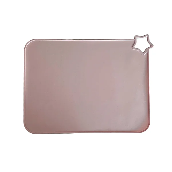 Jogo Americano Liso De Silicone Rosa Bebe